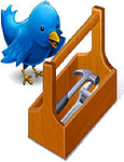 Twitter bird with toolkit